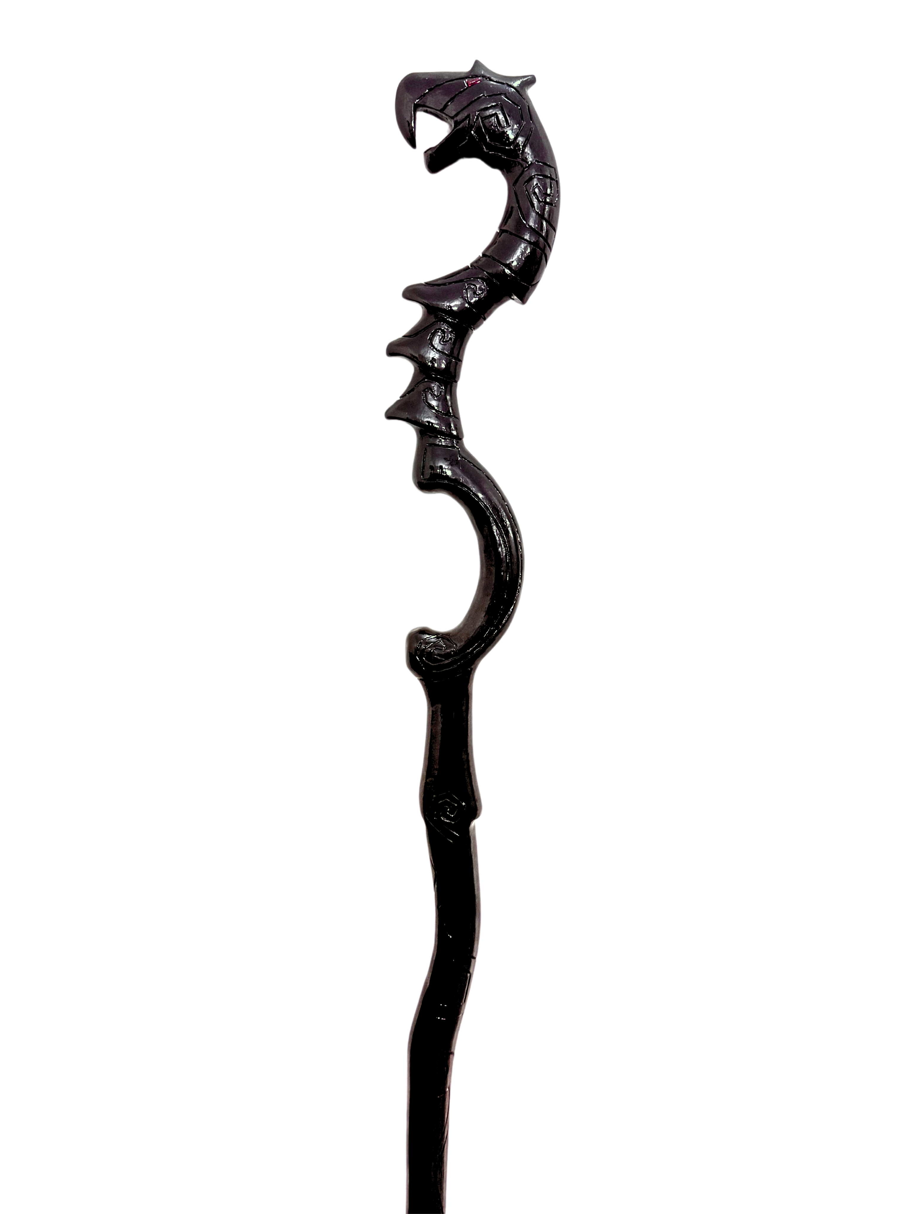 wooden cosplay prop cane - fashion cane - creed leather