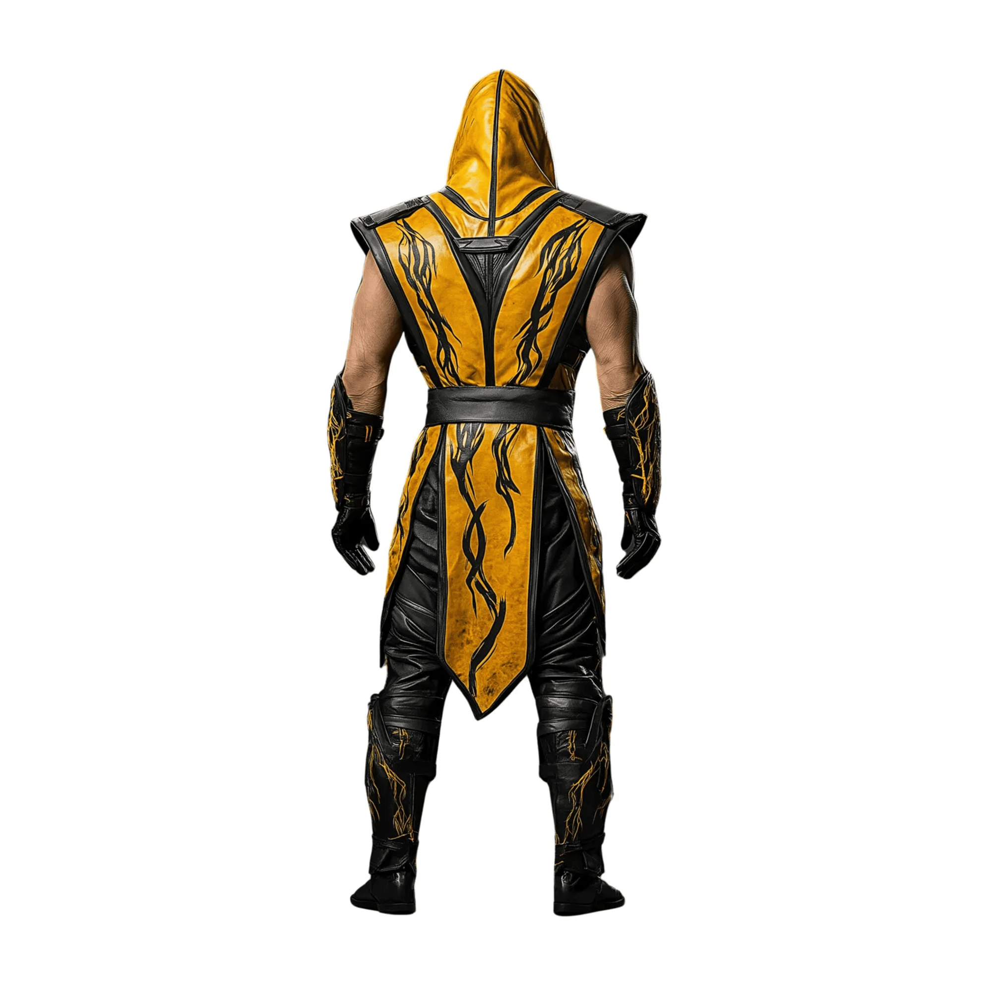 The Infernal Challenger - Handmade Pure Leather Scorpion Mortal Kombat Costume Cosplay - Ninja Fighter Suit