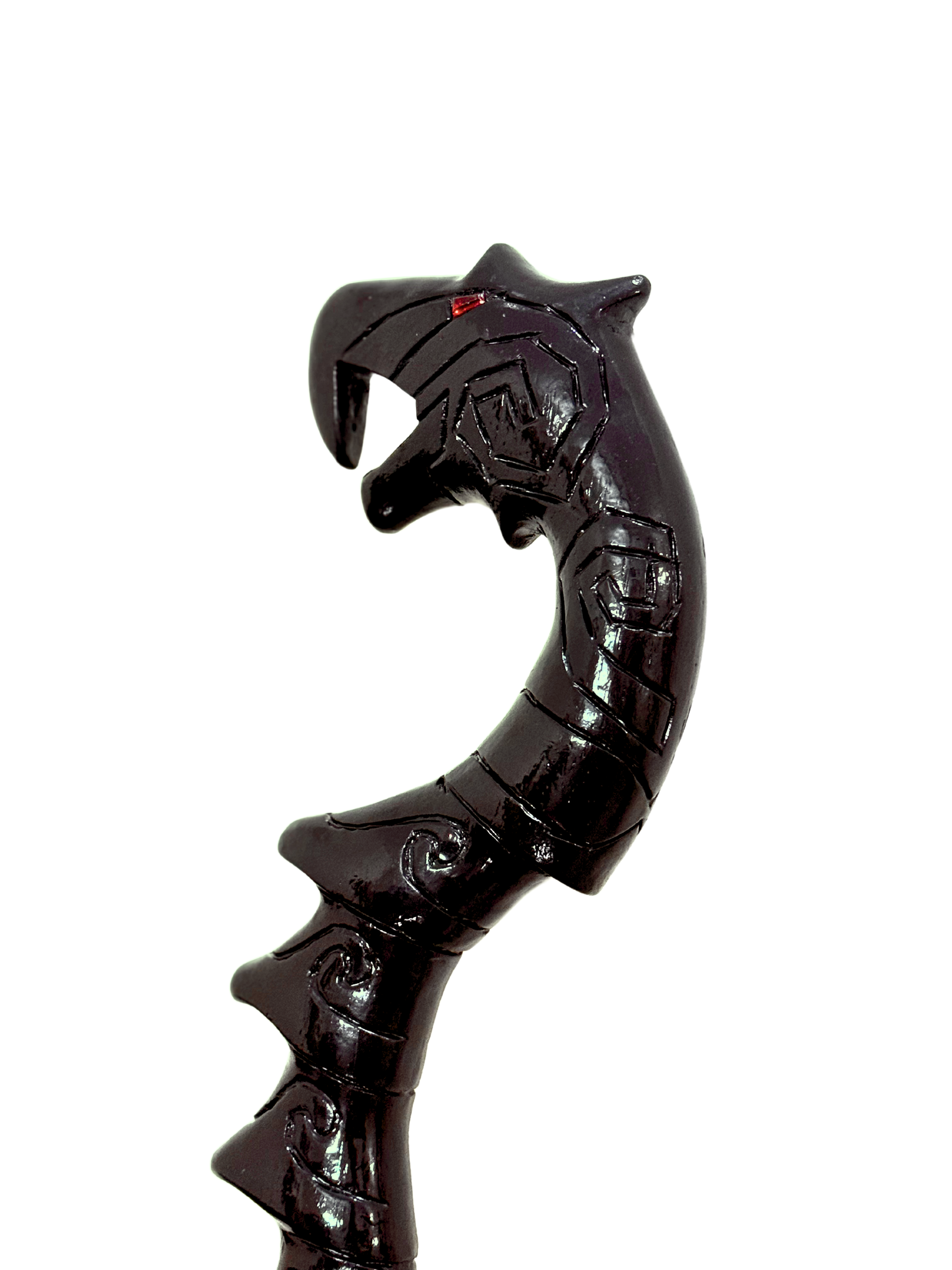 wooden cosplay prop cane - fashion cane - creed leather