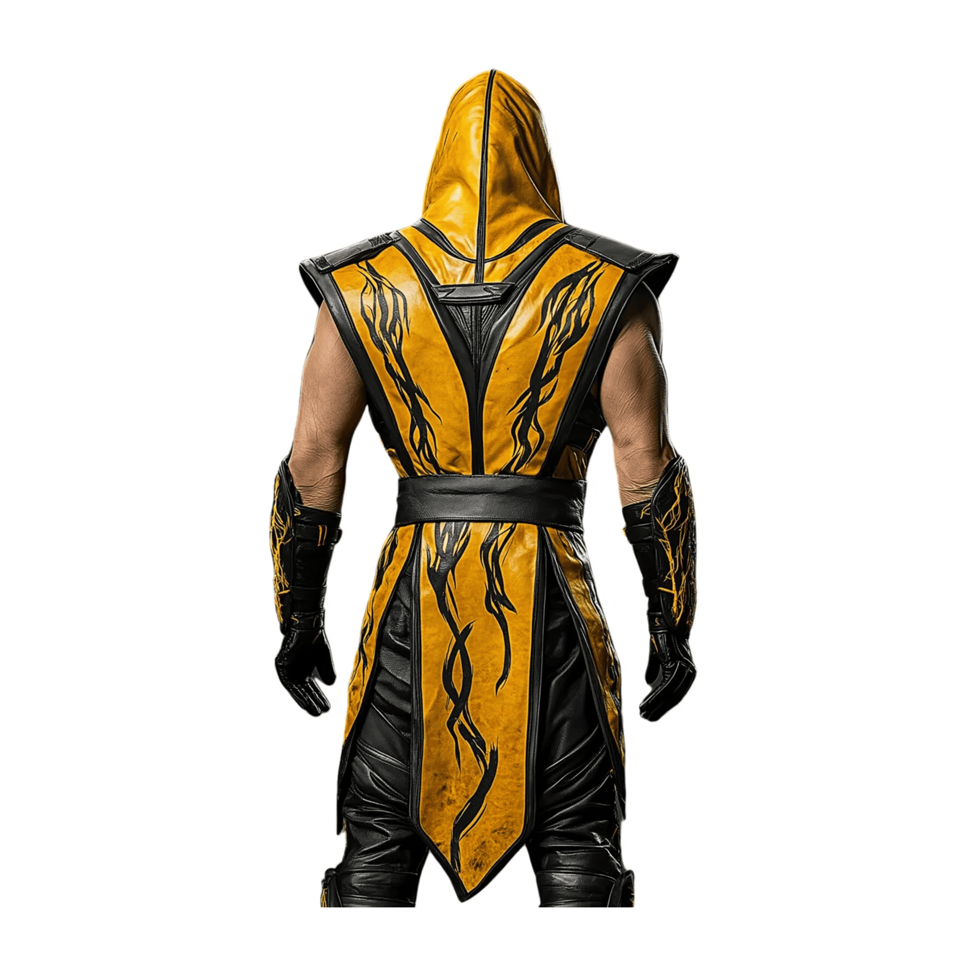 The Infernal Challenger - Handmade Pure Leather Scorpion Mortal Kombat Costume Cosplay - Ninja Fighter Suit