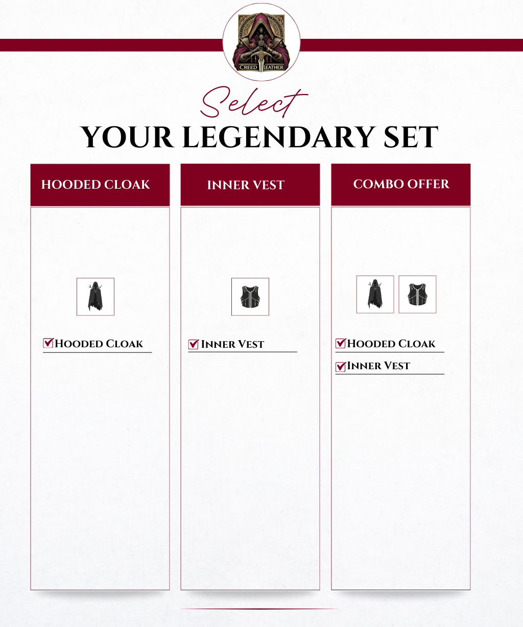 legendary costume set - creed leather