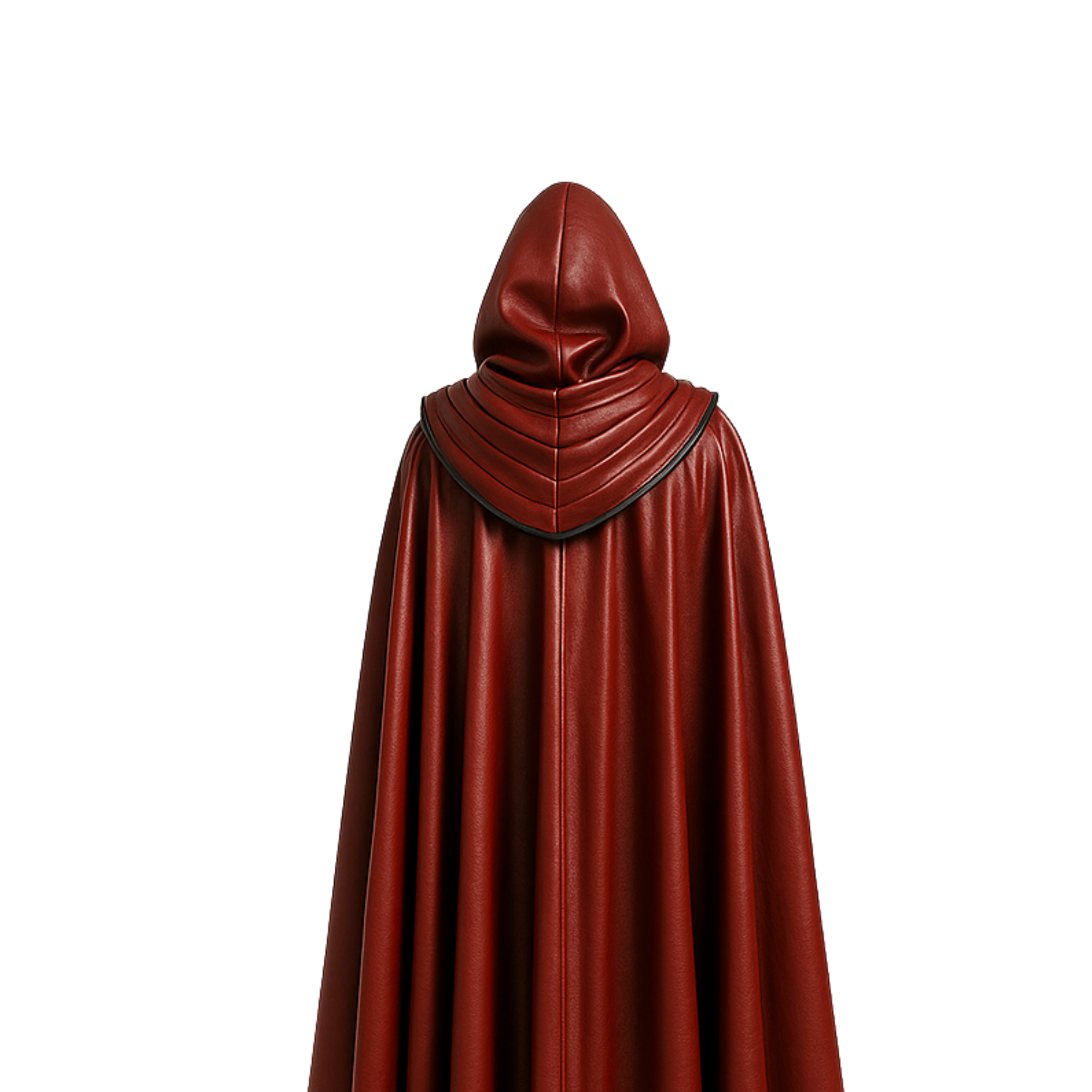 Handmade Red Leather Hooded Cloak: Gothic Vampire Costume - LARP Cosplay