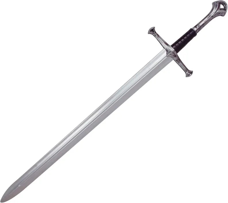 metal sword cosplay prop weapon for larp - creed leather