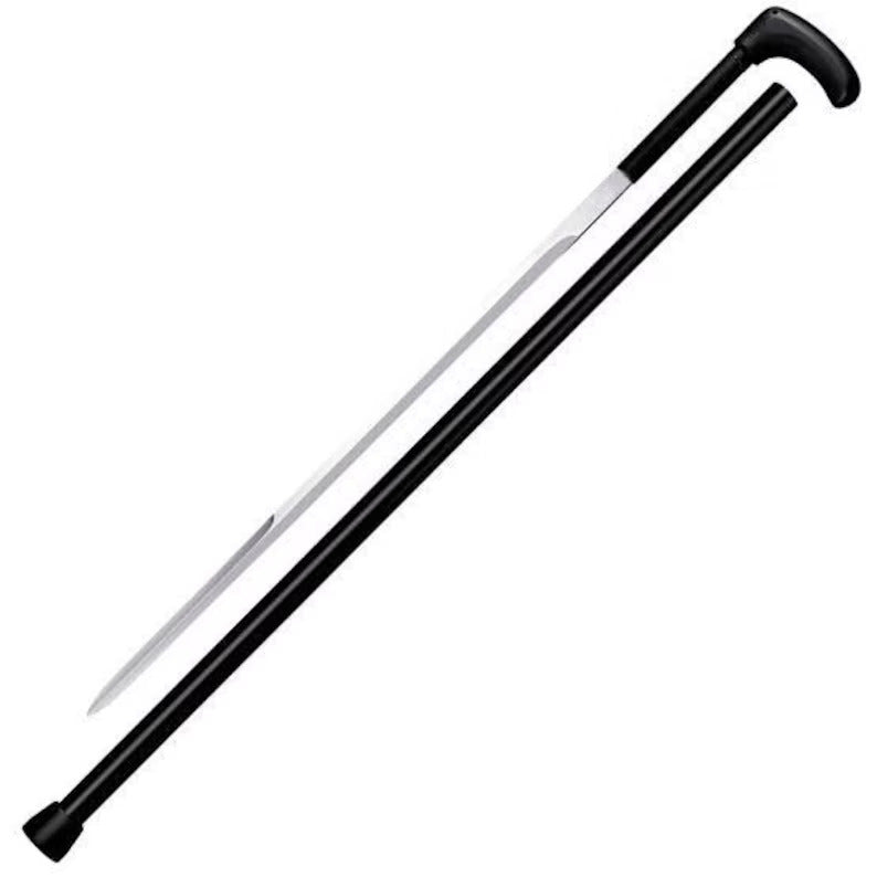 Detailed view of Cane Sword included with Duke of Shadows medieval leather costume — dark fantasy warrior accessory for cosplay and gothic costume - Creed Leather