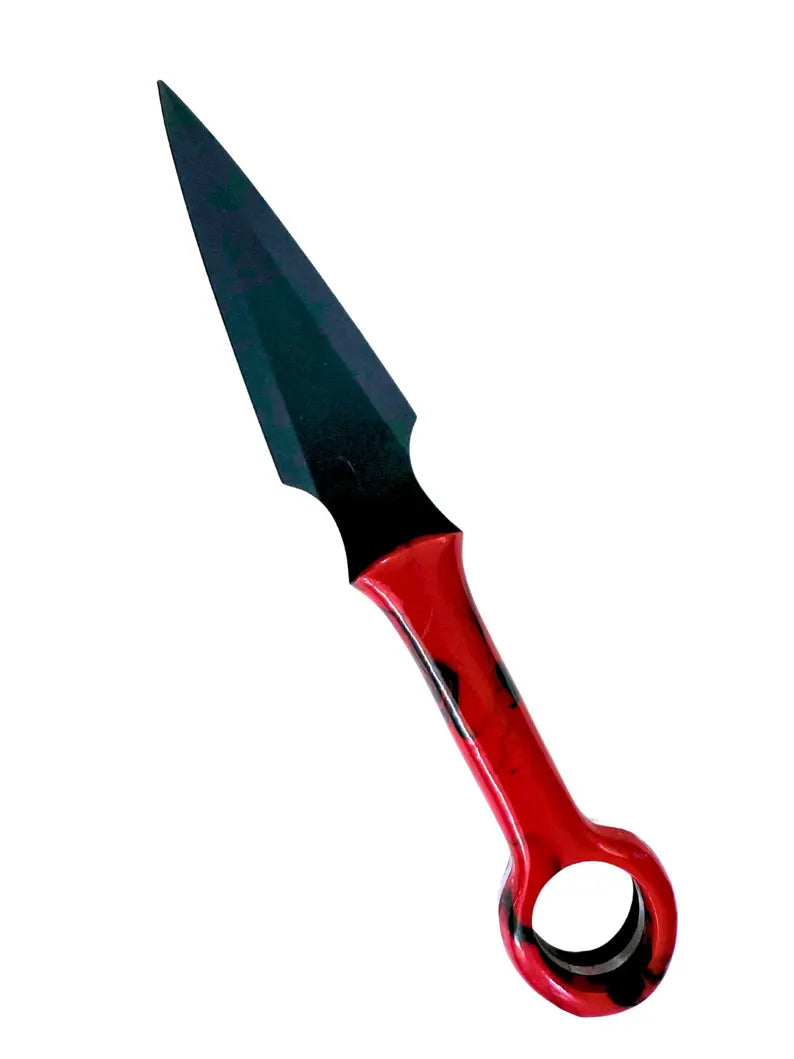 A small, lightweight knife with a narrow blade, ideal for throwing accurately at targets. - Creedleather