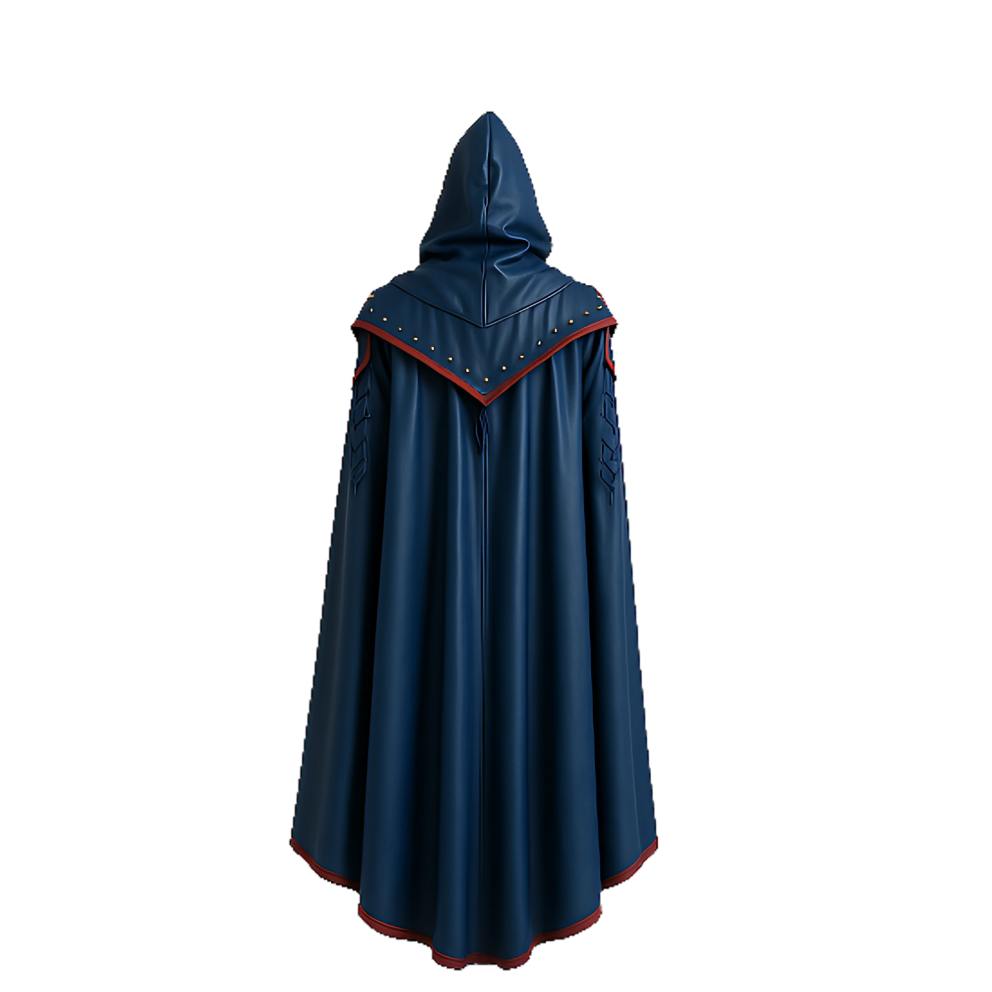 The Arcane Warden – Midnight Blue Leather Medieval Hooded Cloak and Vest, Viking Cosplay Costume, LARP Outfit, Gothic Halloween Fantasy Robe