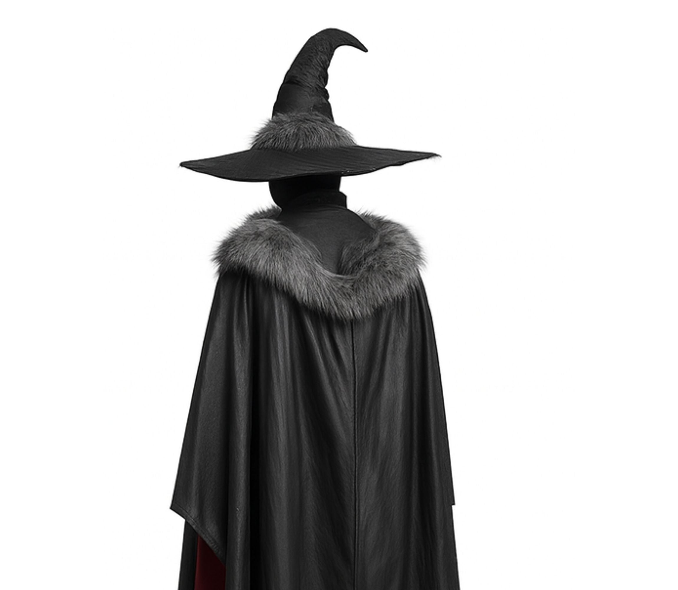 Gothic Eclipse Witch Costume – Black Cloak, Corset Dress & Hat