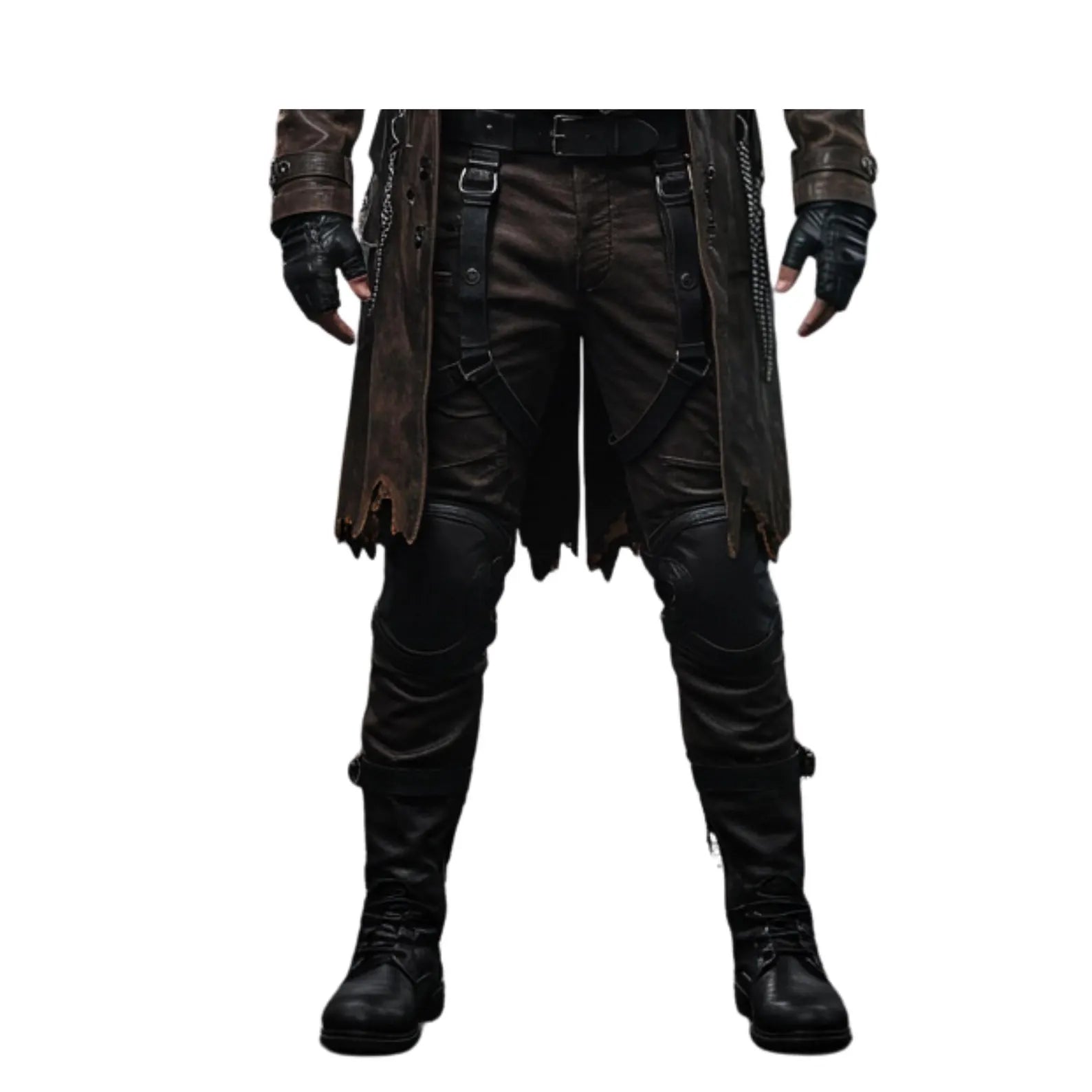 The Plague Reaper - Gothic Steampunk Costume - Post Apocalyptic Vampire Hunter Cosplay - Halloween Leather Outfit for Men