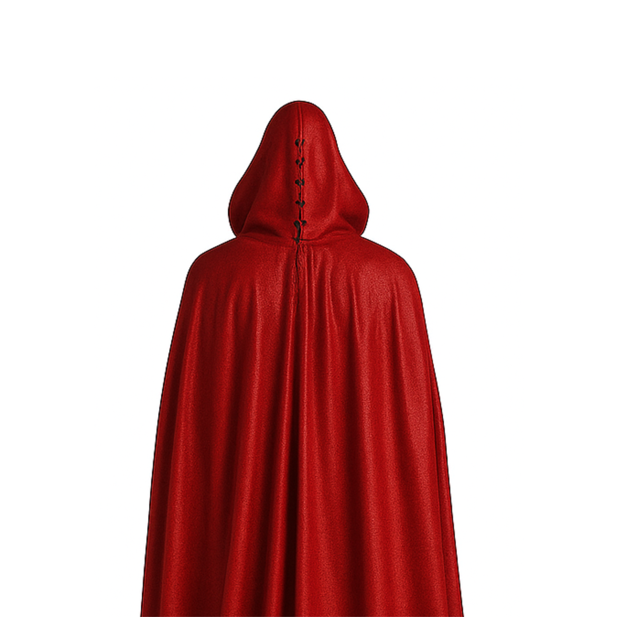 Vermilion Dreadlord – Leather Red Hooded Cloak with Vest, Gothic Vampire Costume for LARP, Cosplay, Renaissance, Halloween