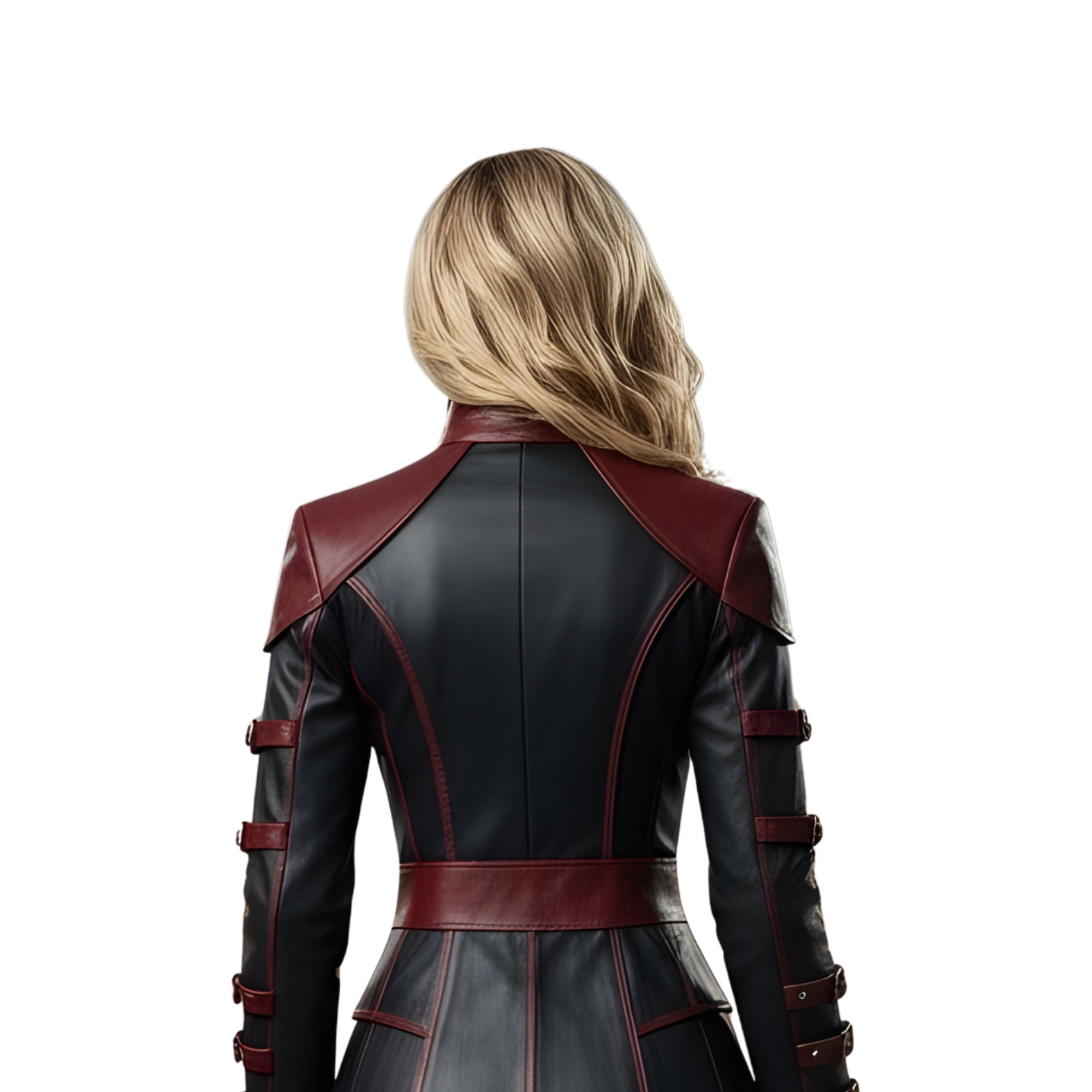 Women’s Black Leather Corset Gown – Medieval Sorceress Gothic Trench Coat for Renaissance, LARP, Cosplay & Halloween