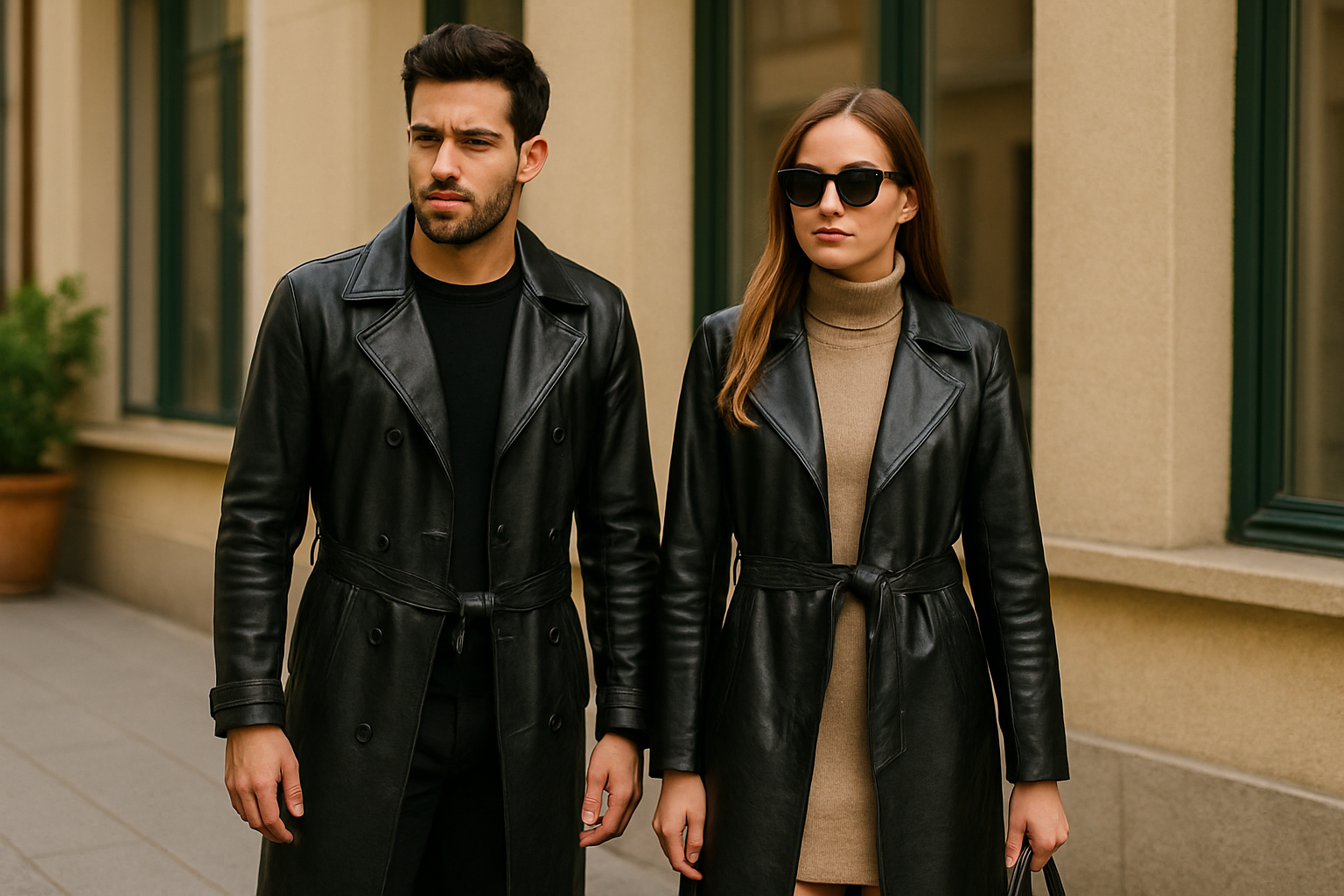 Black Leather Trench Coat Styling Tips for Men & Women