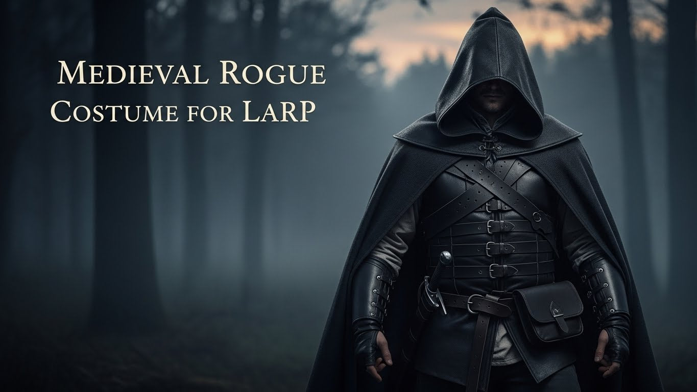 Medieval Rogue Costume for LARP | Handmade Leather Outfits. - Creed Leather