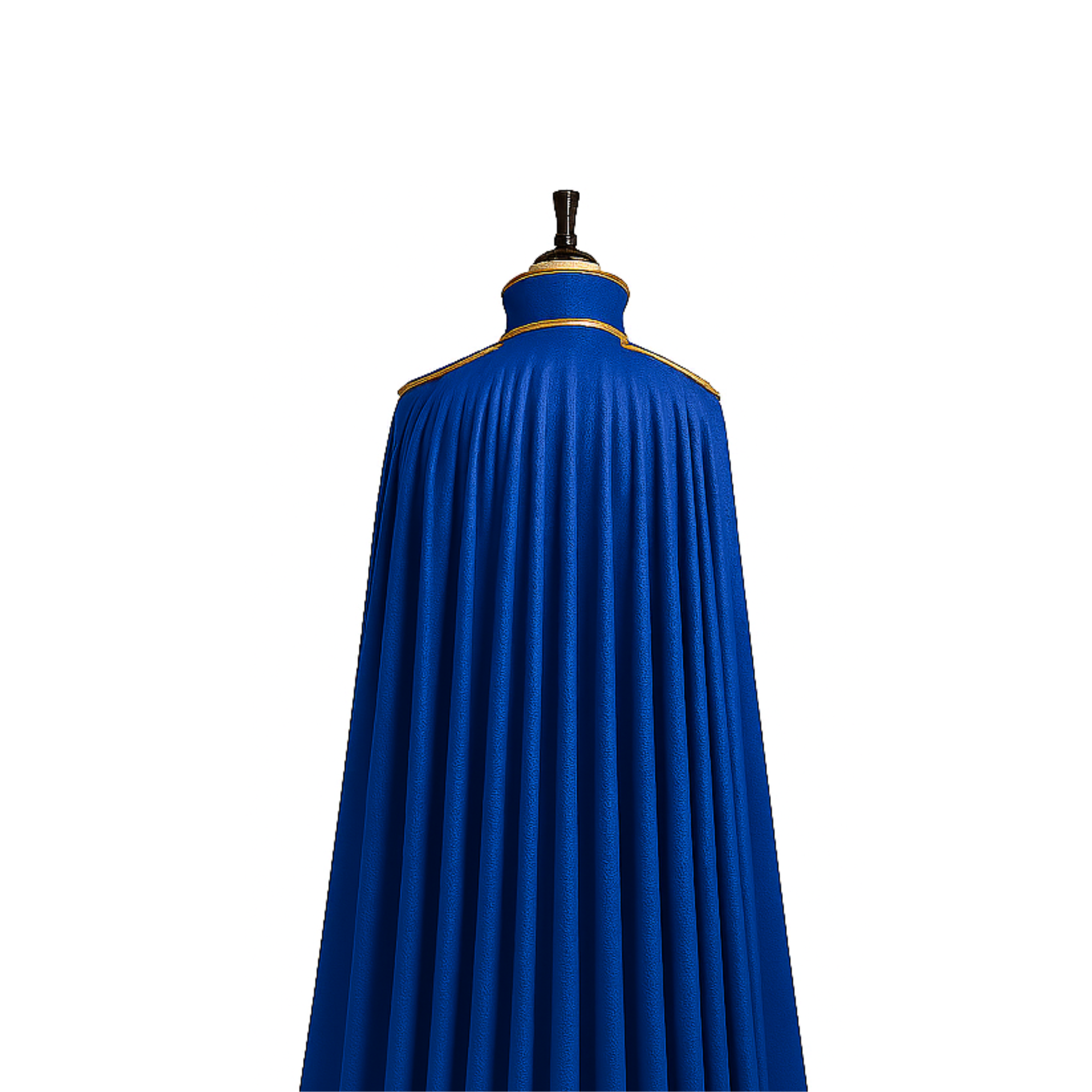 Handmade Blue & Red Leather Cloak with Vest: Medieval LARP Costume