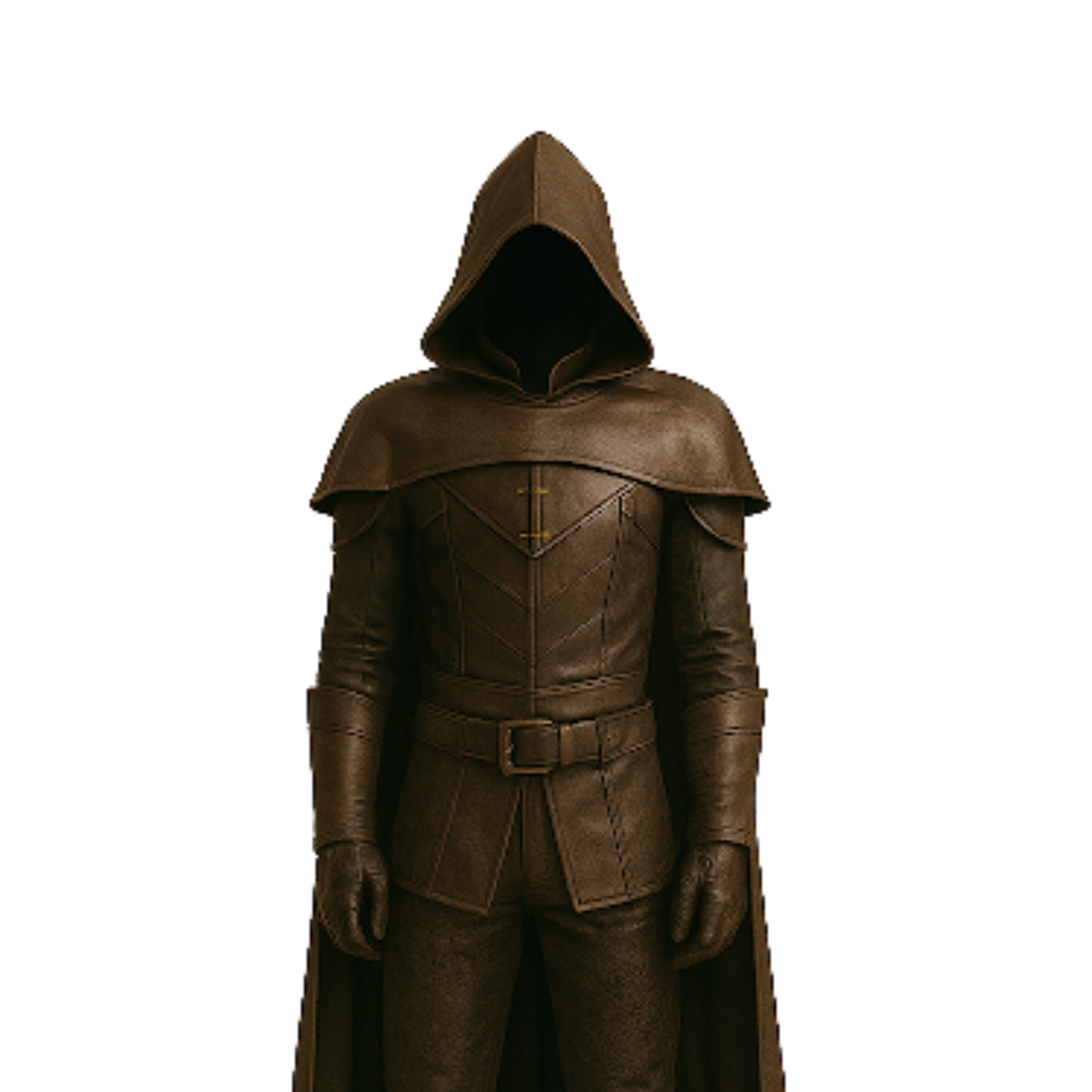 Handmade Leather Assassin Costume: Hooded Cloak, LARP Renaissance Faire