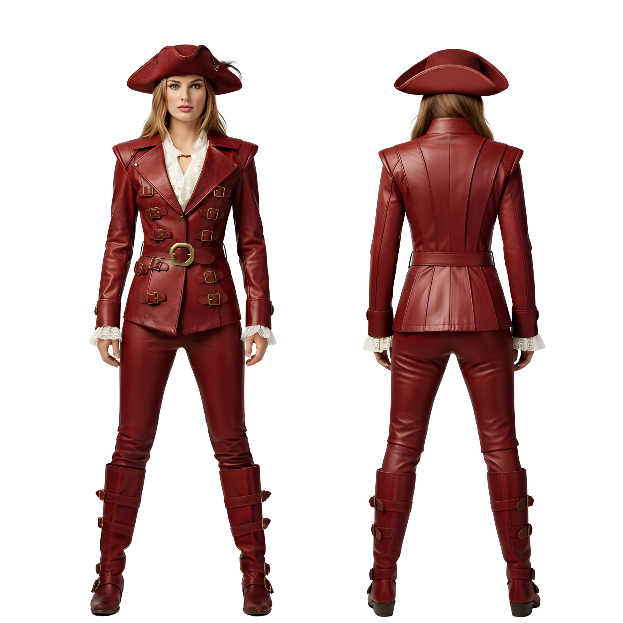 Handmade Leather Renaissance Pirate Costume – Buccaneer Cosplay Outfit for LARP, Fantasy & Medieval