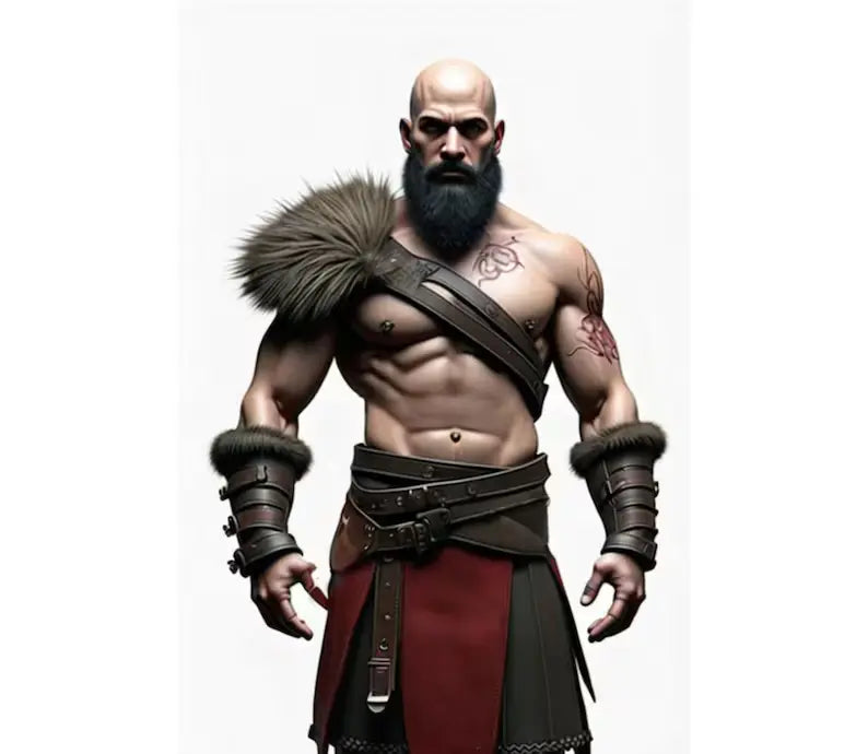 The Immortal Warlord - Kratos costume (God of War); cosplay leather armor for LARP and medieval events, Kratos God of War cosplay