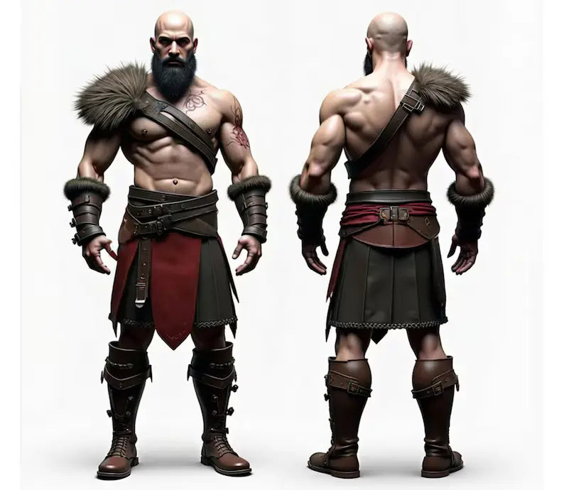 The Immortal Warlord - Kratos costume (God of War); cosplay leather armor for LARP and medieval events, Kratos God of War cosplay