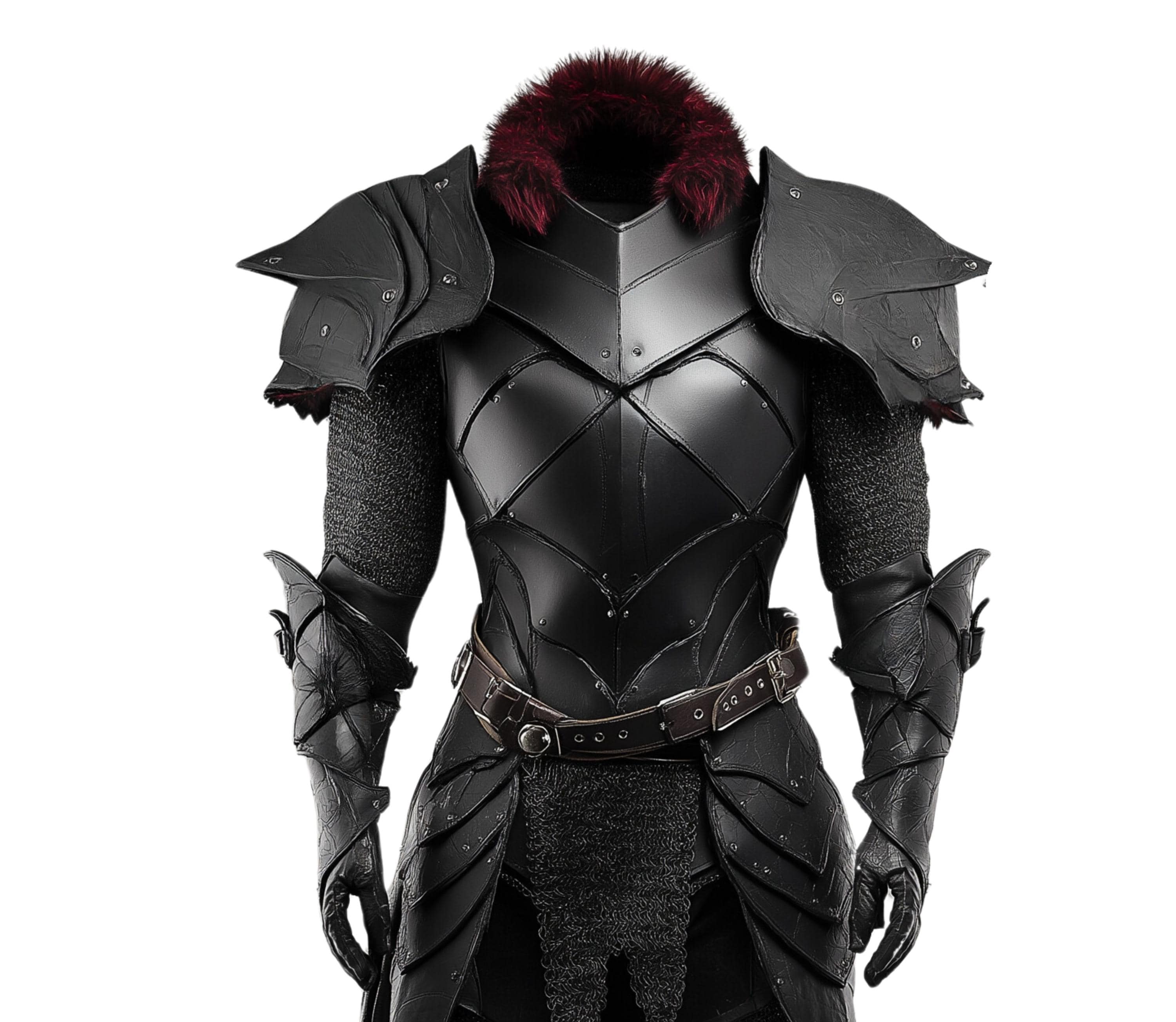 medieval viking leather armor costume for larp cosplay