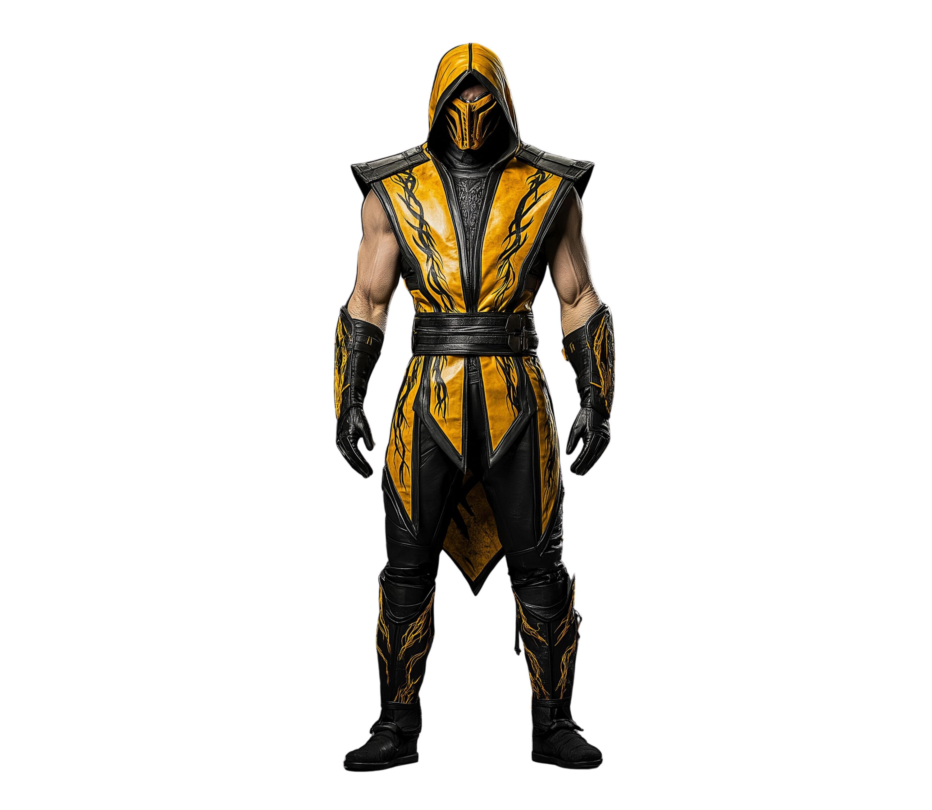 The Infernal Challenger - Handmade Pure Leather Mortal Kombat Suit - Mortal Kombat Inspired Outfit For Cosplay - Monster Hunter Larp Kombat Suit - Ninja Fighter Suit