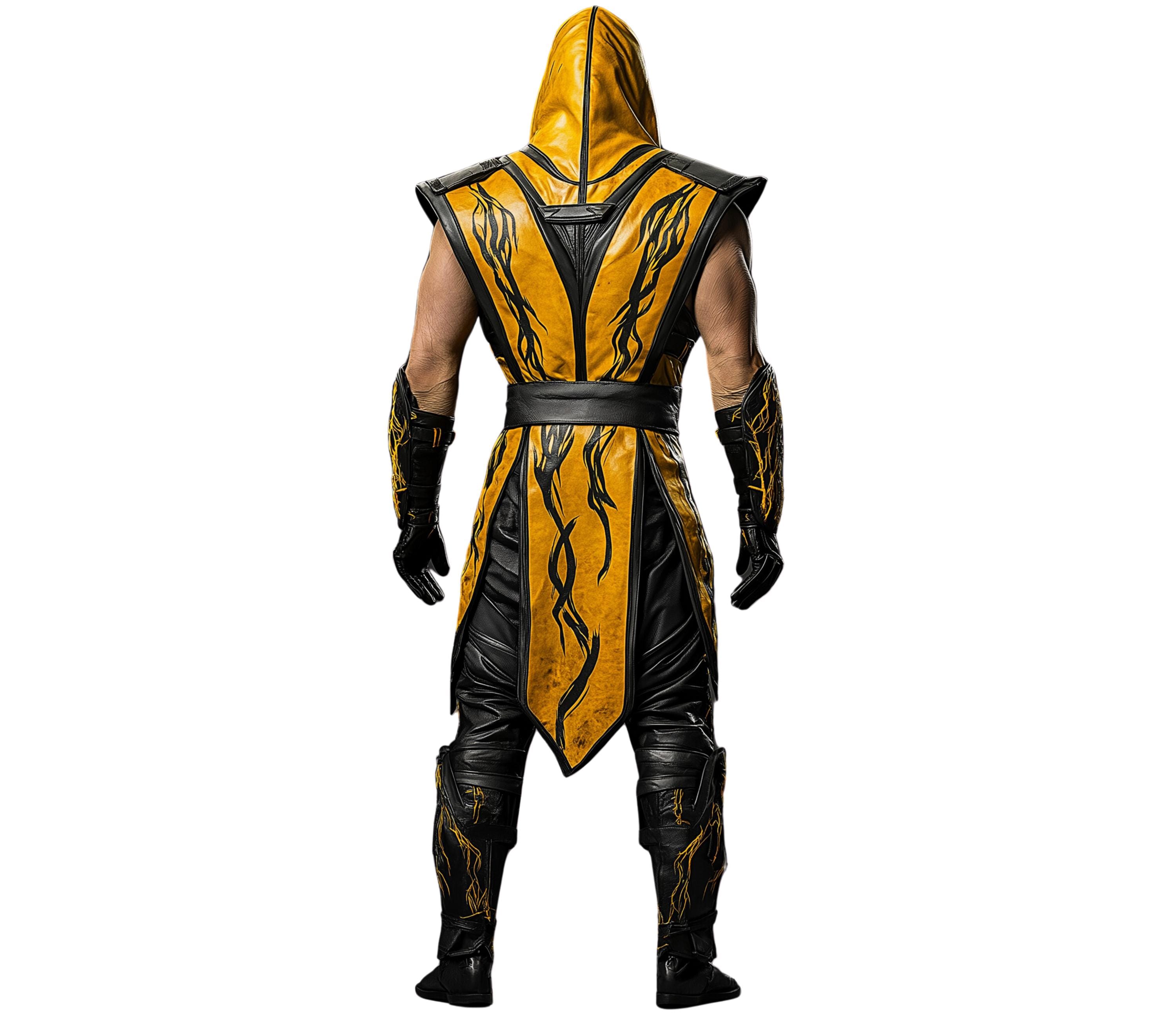 The Infernal Challenger - Handmade Pure Leather Mortal Kombat Suit - Mortal Kombat Inspired Outfit For Cosplay - Monster Hunter Larp Kombat Suit - Ninja Fighter Suit