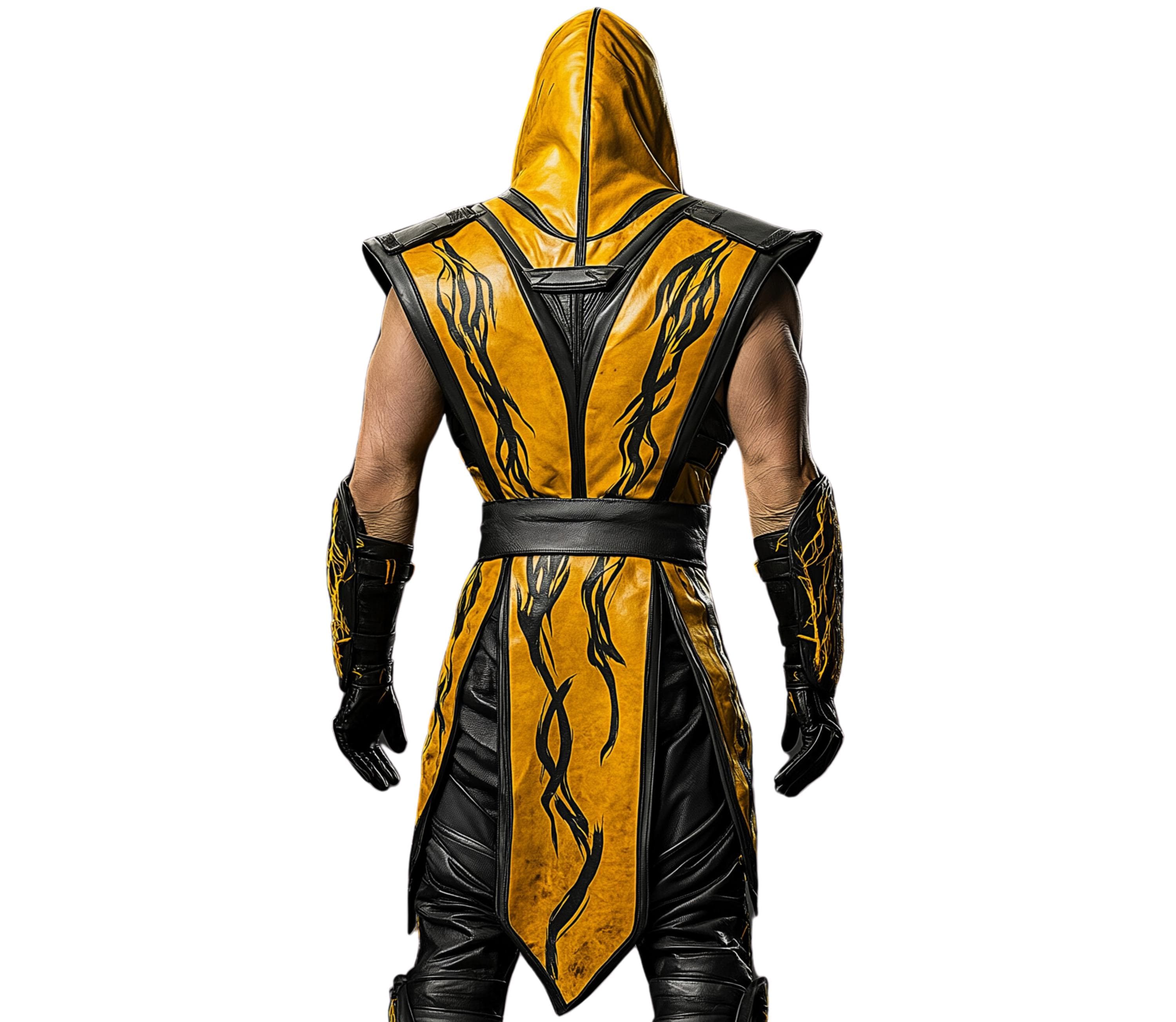 The Infernal Challenger - Handmade Pure Leather Mortal Kombat Suit - Mortal Kombat Inspired Outfit For Cosplay - Monster Hunter Larp Kombat Suit - Ninja Fighter Suit