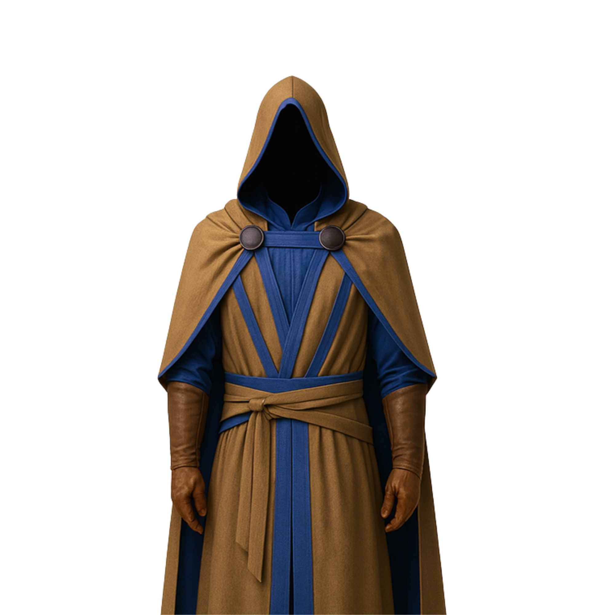 Leather Hooded Cloak Vest: Medieval Ranger Costume - LARP Cosplay