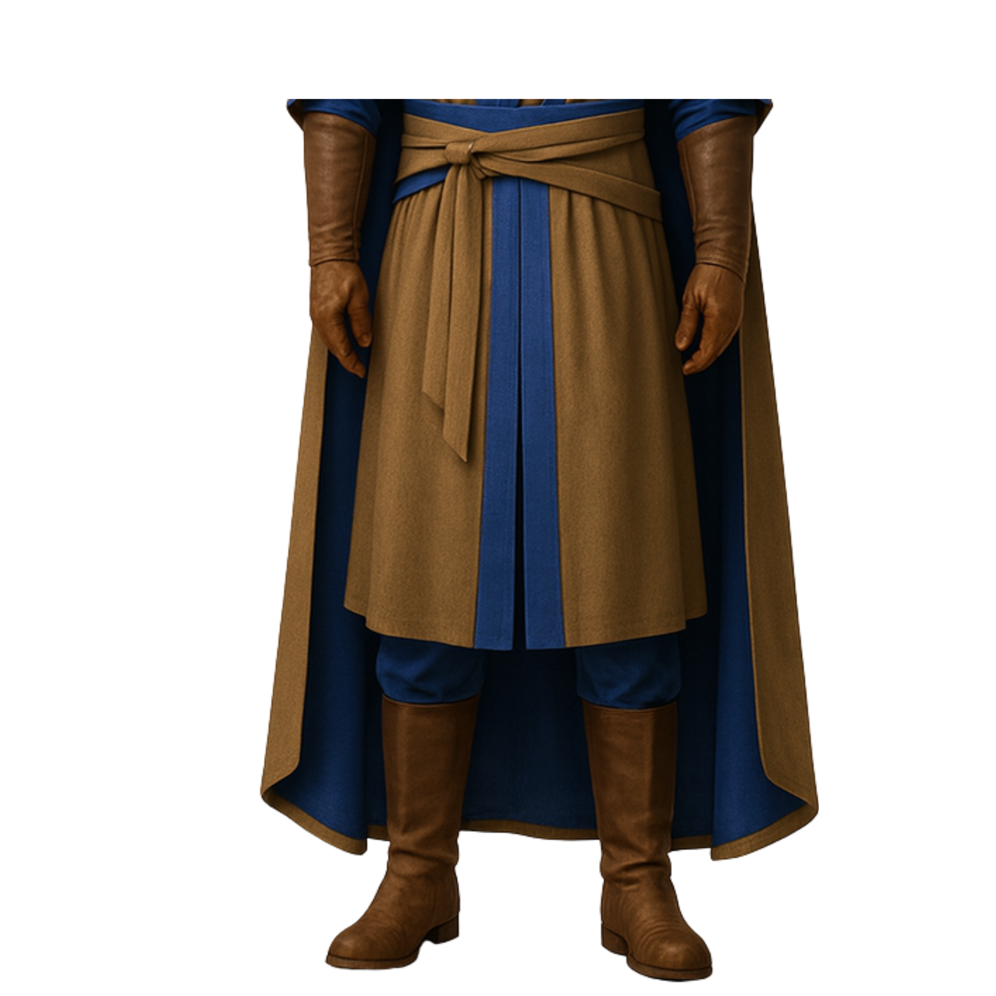 Leather Hooded Cloak Vest: Medieval Ranger Costume - LARP Cosplay