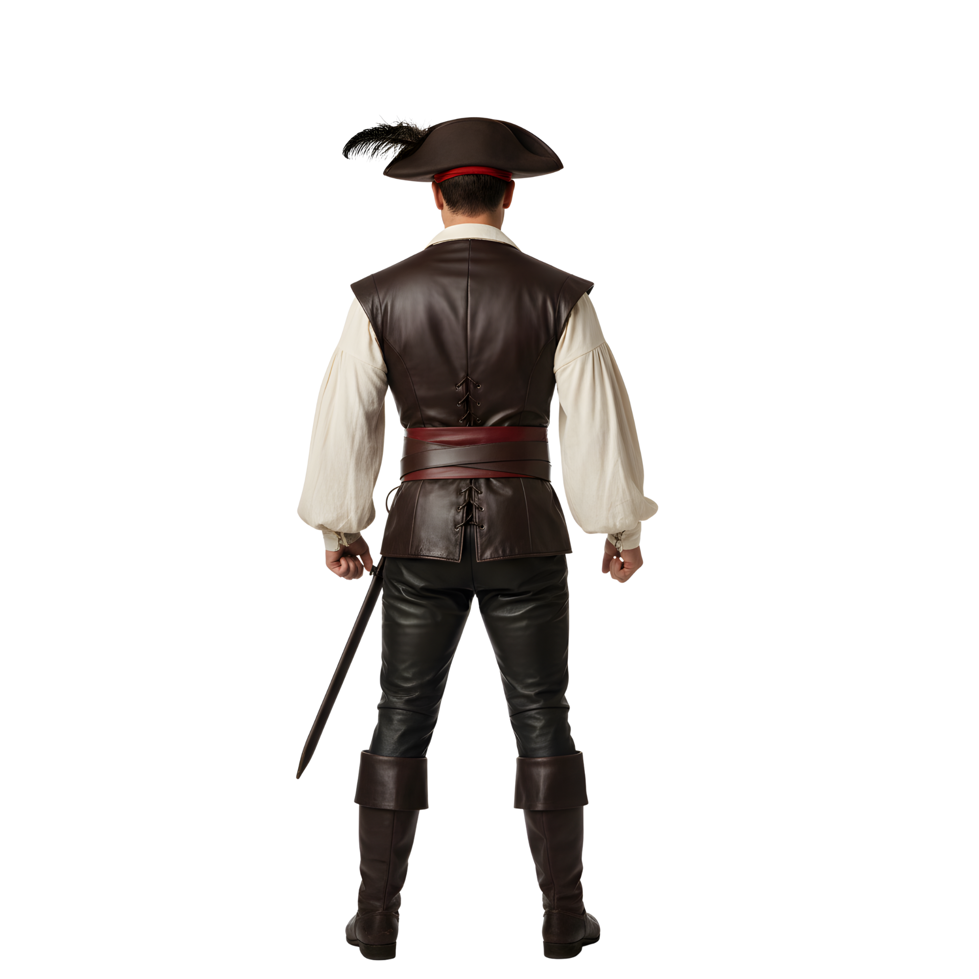 The Rogue Privateer – Leather Pirate Sleeveless Vest – Renaissance Buccaneer Doublet – Swashbuckler Outfit for LARP & Cosplay
