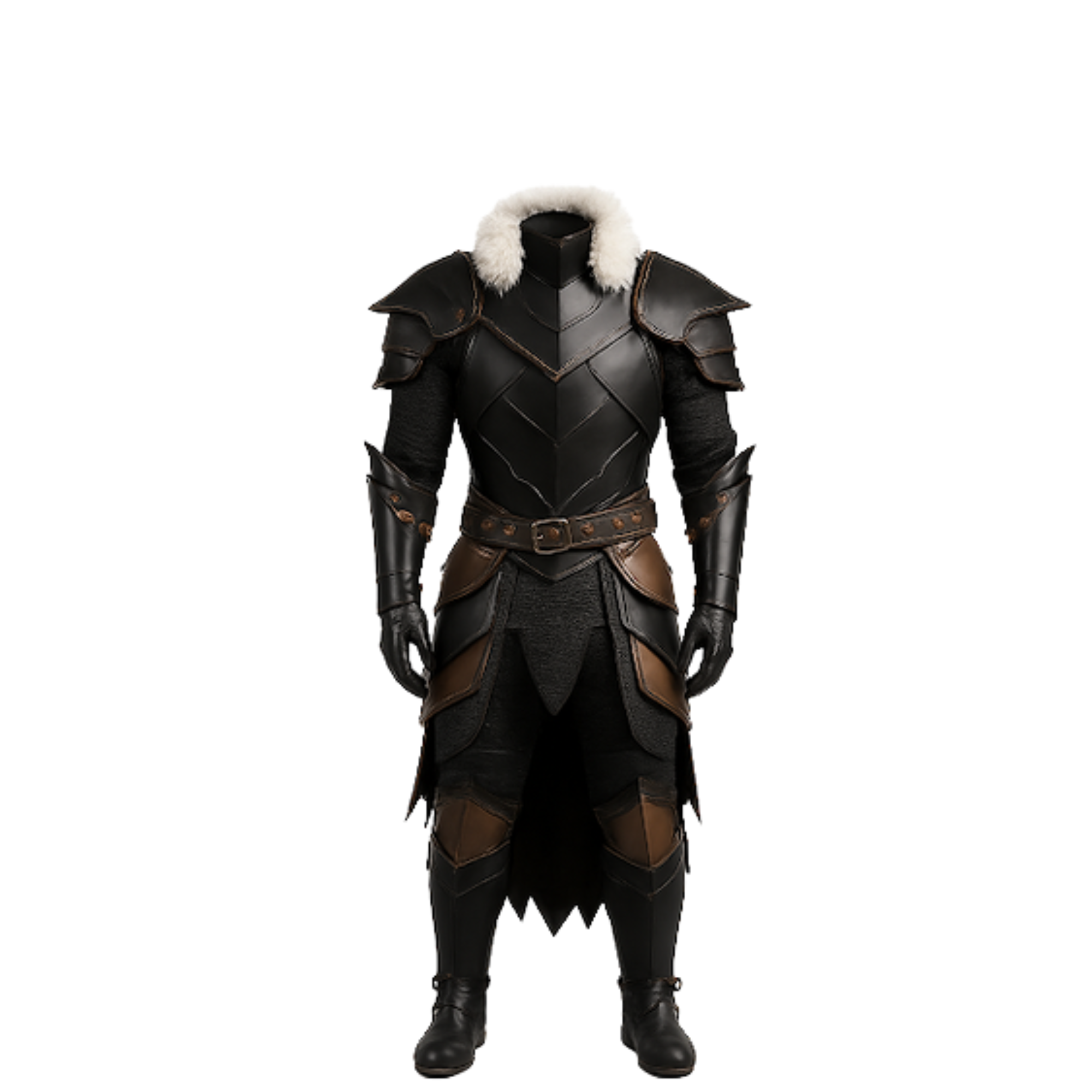 Handmade Black Leather Viking Armor Set: LARP Cosplay Costume