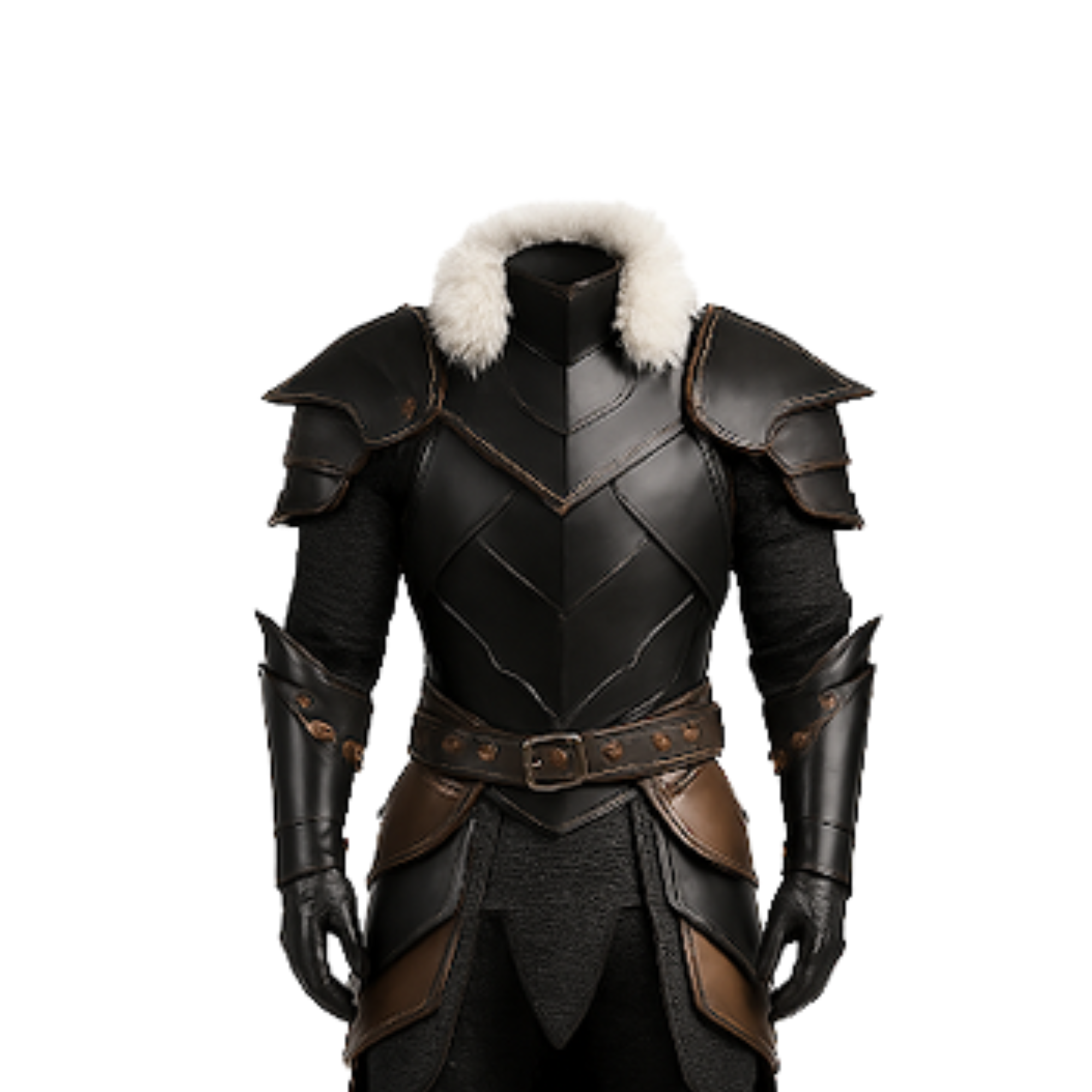 Handmade Black Leather Viking Armor Set: LARP Cosplay Costume