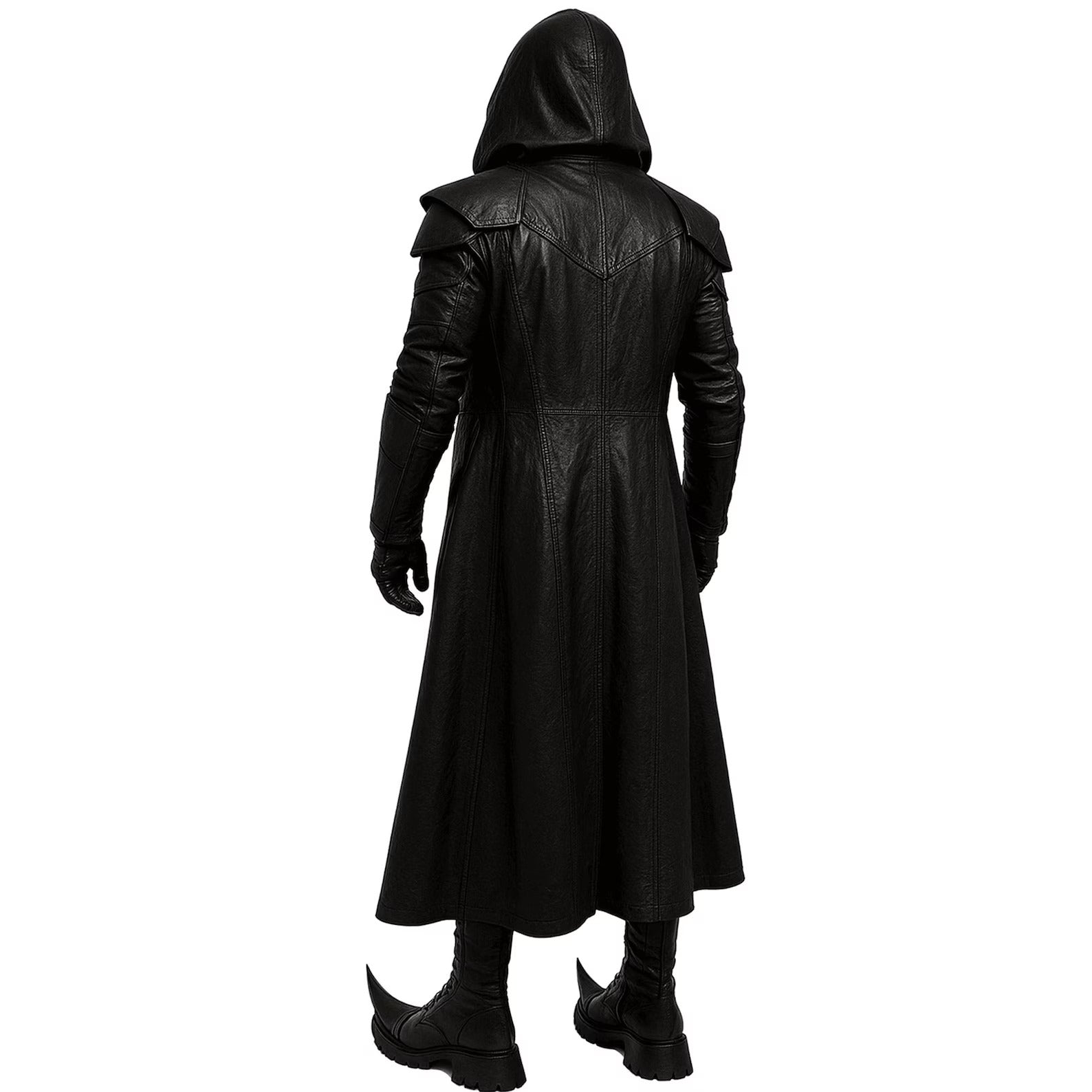 The Black Reaper – Gothic Leather Costume with Mask & Boots – Grim Reaper Cosplay Set – Few Sets Available