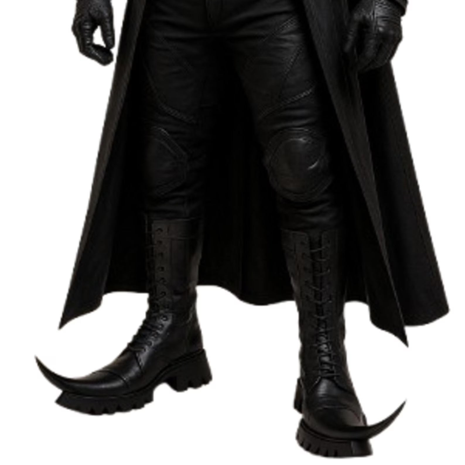 The Black Reaper – Gothic Leather Costume with Mask & Boots – Grim Reaper Cosplay Set – Few Sets Available