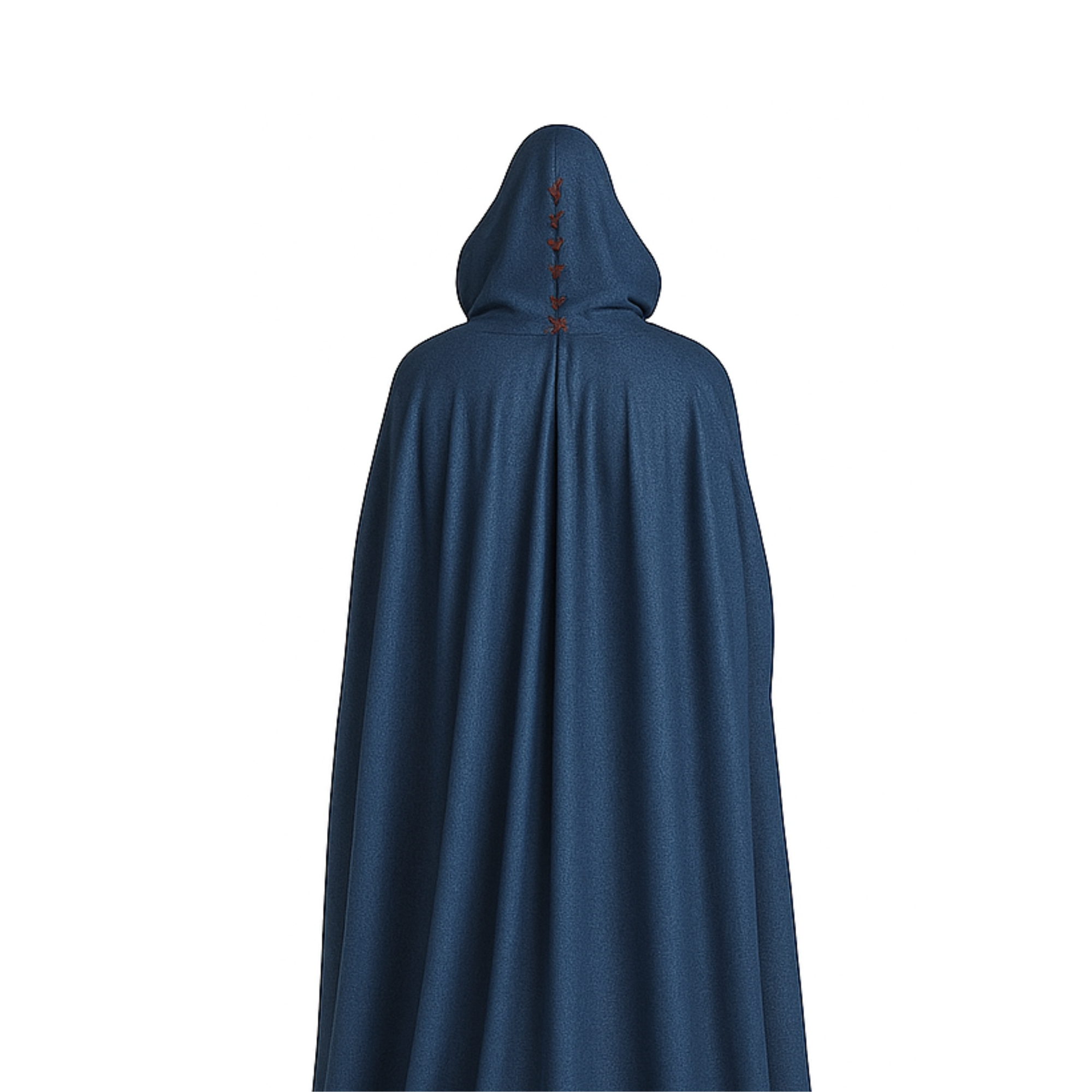 The Duskweaver – Handmade Leather Blue Hooded Cloak with Vest - Medieval Fantasy Costume for LARP, Cosplay, Renaissance Faire, Halloween