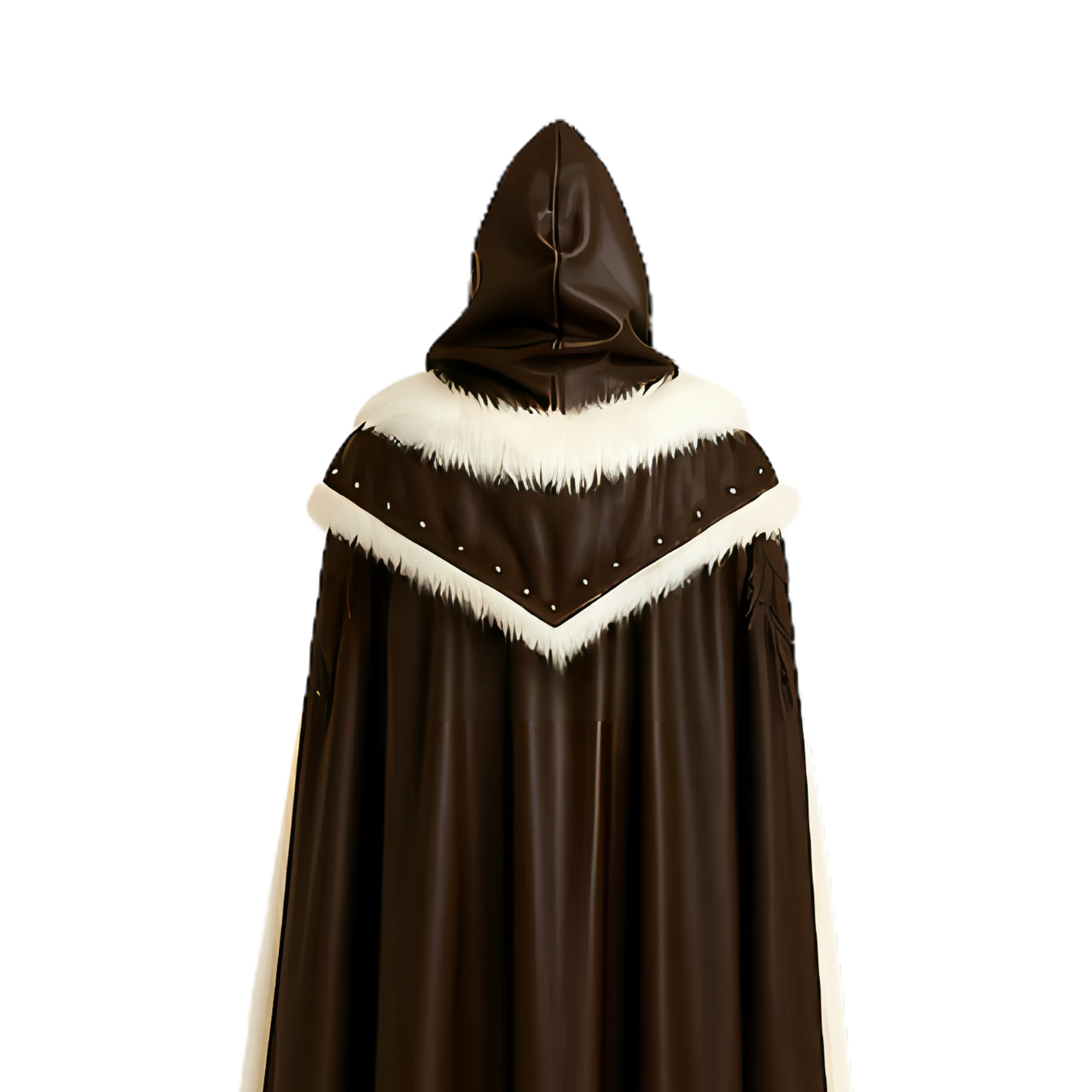 Frostborne Warden Cloak & Vest: Cowhide Leather, Fur Trim, Viking LARP Costume