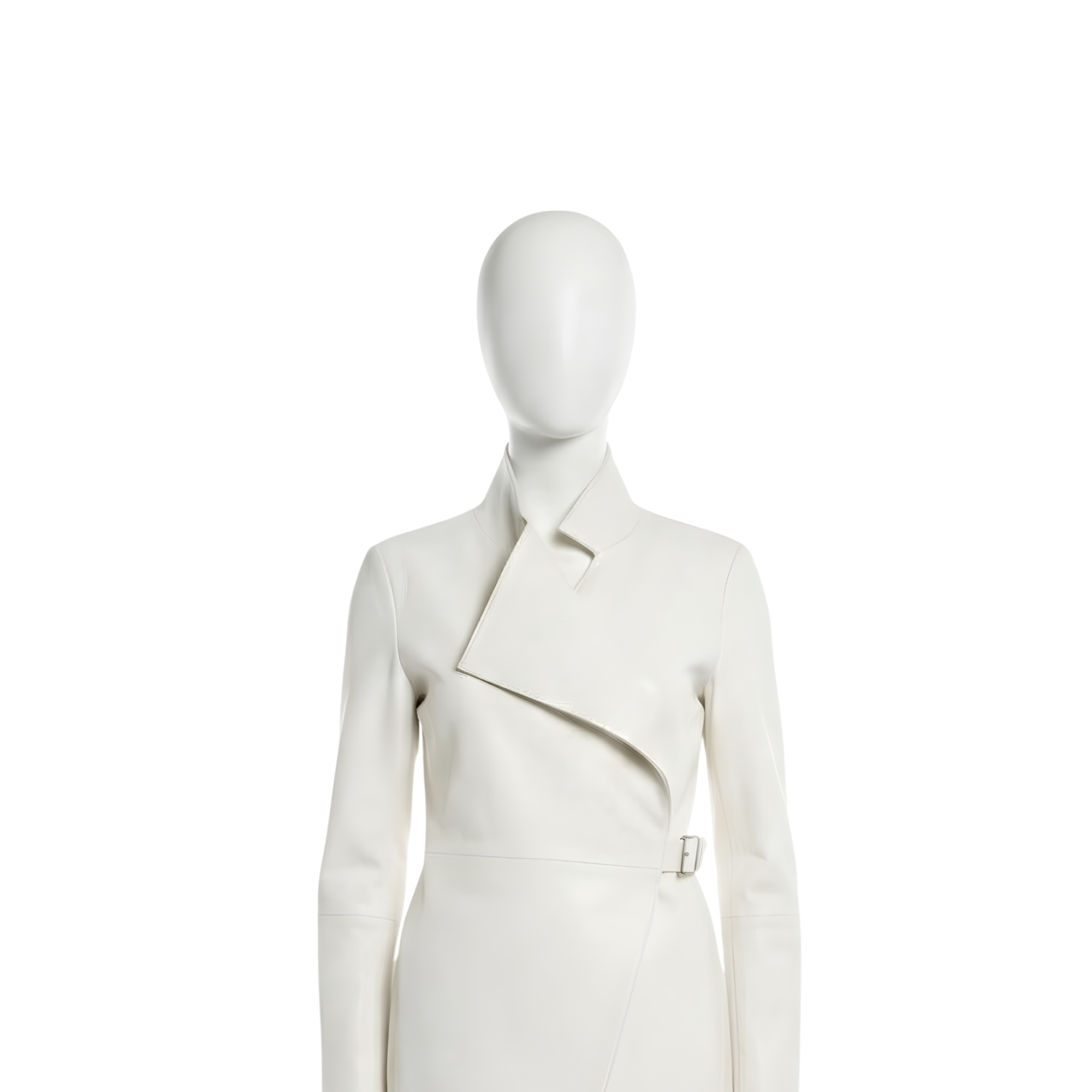 Women's Leather Suit – Asymmetrical Jacket & Slim Pants, Avant Garde Fashion